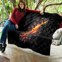 Skull Quilt Flame Skull Lava Inside - Wonder Print Shop
