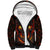 Skull Sherpa Hoodie Flame Skull Lava Inside - Wonder Print Shop