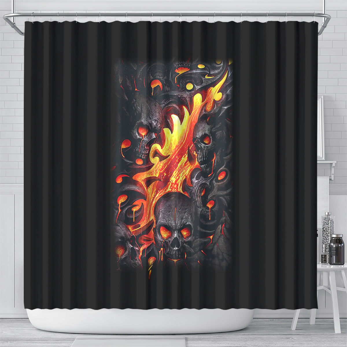 skull-shower-curtain-flame-skull-lava-inside