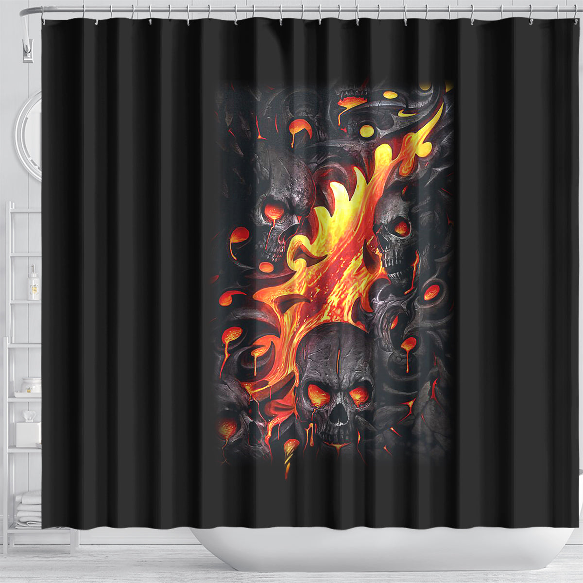skull-shower-curtain-flame-skull-lava-inside
