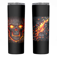 Skull Skinny Tumbler Flame Skull Lava Inside - Wonder Print Shop