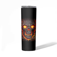 Skull Skinny Tumbler Flame Skull Lava Inside - Wonder Print Shop