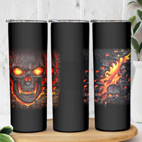 Skull Skinny Tumbler Flame Skull Lava Inside - Wonder Print Shop
