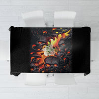 Skull Tablecloth Flame Skull Lava Inside - Wonder Print Shop