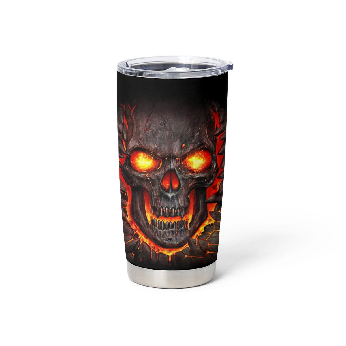 Skull Tumbler Cup Flame Skull Lava Inside - Wonder Print Shop