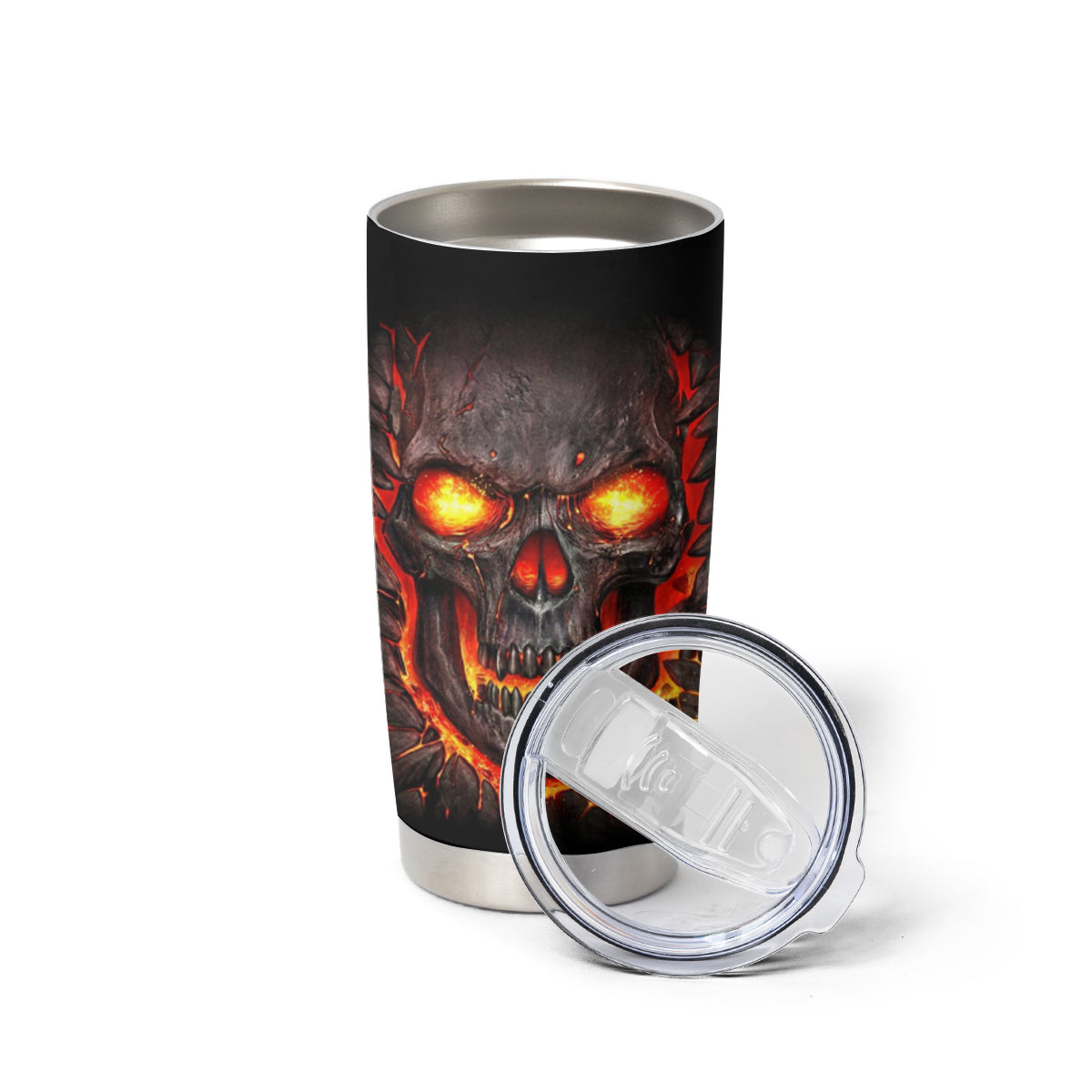 Skull Tumbler Cup Flame Skull Lava Inside - Wonder Print Shop
