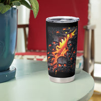 Skull Tumbler Cup Flame Skull Lava Inside - Wonder Print Shop