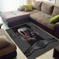 Skull Area Rug Metal Head Skull American - Wonder Print Shop