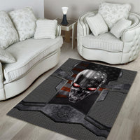 Skull Area Rug Metal Head Skull American - Wonder Print Shop