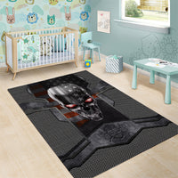 Skull Area Rug Metal Head Skull American - Wonder Print Shop
