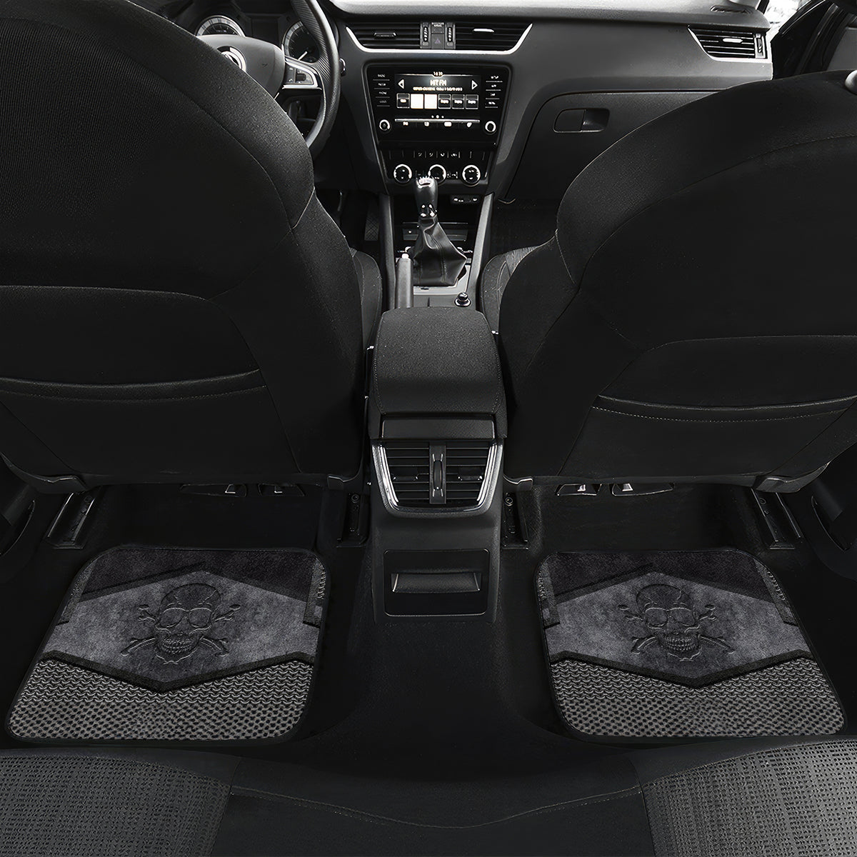 Skull Car Mats Metal Head Skull American - Wonder Print Shop
