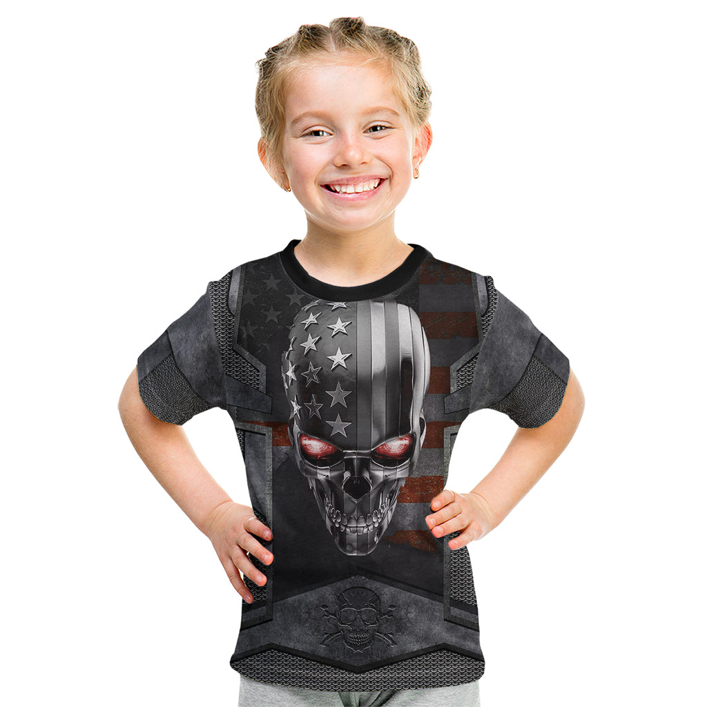 Skull Kid T Shirt Metal Head Skull American - Wonder Print Shop