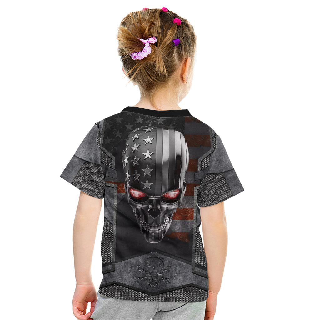 Skull Kid T Shirt Metal Head Skull American - Wonder Print Shop
