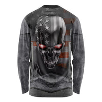 Skull Long Sleeve Shirt Metal Head Skull American - Wonder Print Shop