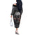 Skull Off The Shoulder Long Sleeve Dress Metal Head Skull American - Wonder Print Shop