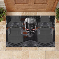 Skull Rubber Doormat Metal Head Skull American - Wonder Print Shop