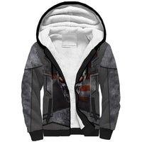 Skull Sherpa Hoodie Metal Head Skull American - Wonder Print Shop