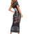 Skull Short Sleeve Bodycon Dress Metal Head Skull American - Wonder Print Shop