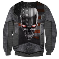 Skull Sweatshirt Metal Head Skull American - Wonder Print Shop