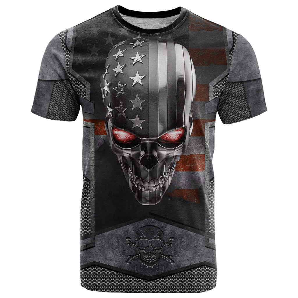 Skull T Shirt Metal Head Skull American - Wonder Print Shop