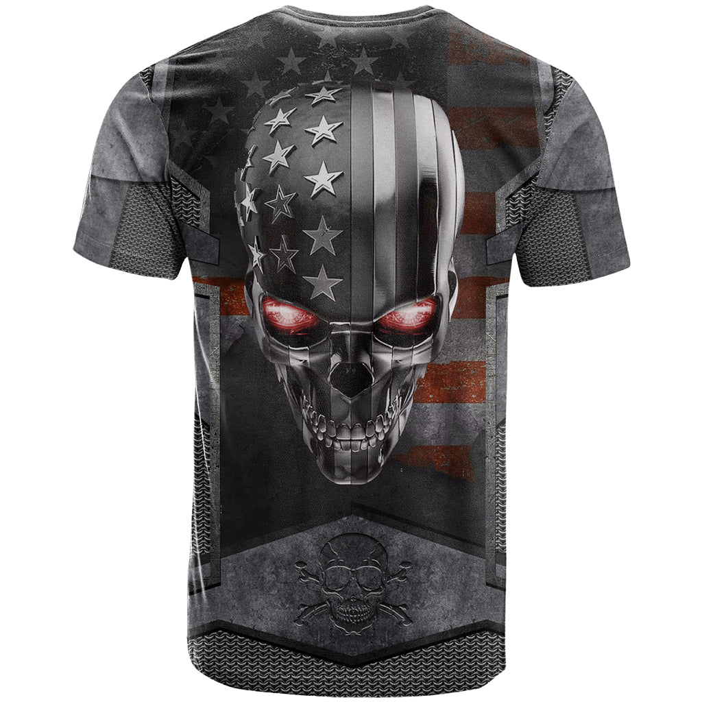 Skull T Shirt Metal Head Skull American - Wonder Print Shop