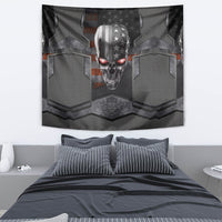 Skull Tapestry Metal Head Skull American - Wonder Print Shop