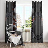 Skull Window Curtain Metal Head Skull American - Wonder Print Shop