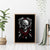 Skull Canvas Wall Art Riding Motocycle Girl Rose - Wonder Print Shop