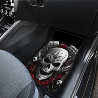 Skull Car Mats Riding Motocycle Girl Rose - Wonder Print Shop