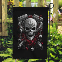 Skull Garden Flag Riding Motocycle Girl Rose - Wonder Print Shop