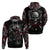 Skull Hoodie Riding Motocycle Girl Rose - Wonder Print Shop
