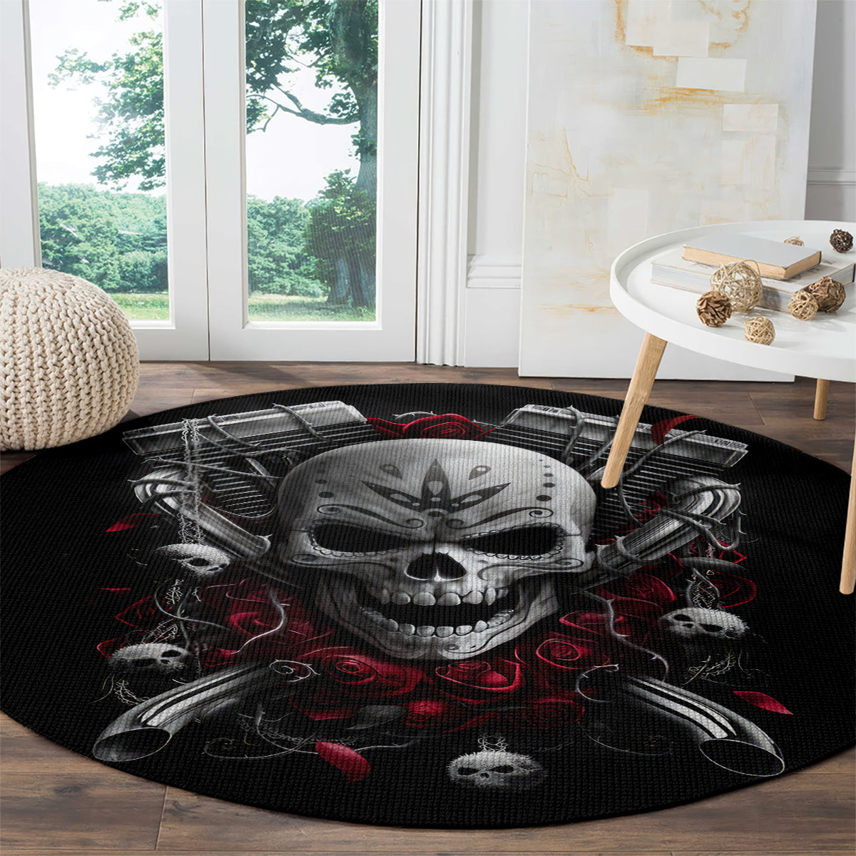skull-round-carpet-riding-motocycle-girl-rose