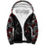 Skull Sherpa Hoodie Riding Motocycle Girl Rose - Wonder Print Shop
