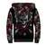 Skull Sherpa Hoodie Riding Motocycle Girl Rose - Wonder Print Shop