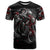 Skull T Shirt Riding Motocycle Girl Rose - Wonder Print Shop
