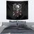 Skull Tapestry Riding Motocycle Girl Rose - Wonder Print Shop