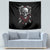 Skull Tapestry Riding Motocycle Girl Rose - Wonder Print Shop