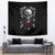 Skull Tapestry Riding Motocycle Girl Rose - Wonder Print Shop