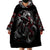 Skull Wearable Blanket Hoodie Riding Motocycle Girl Rose - Wonder Print Shop