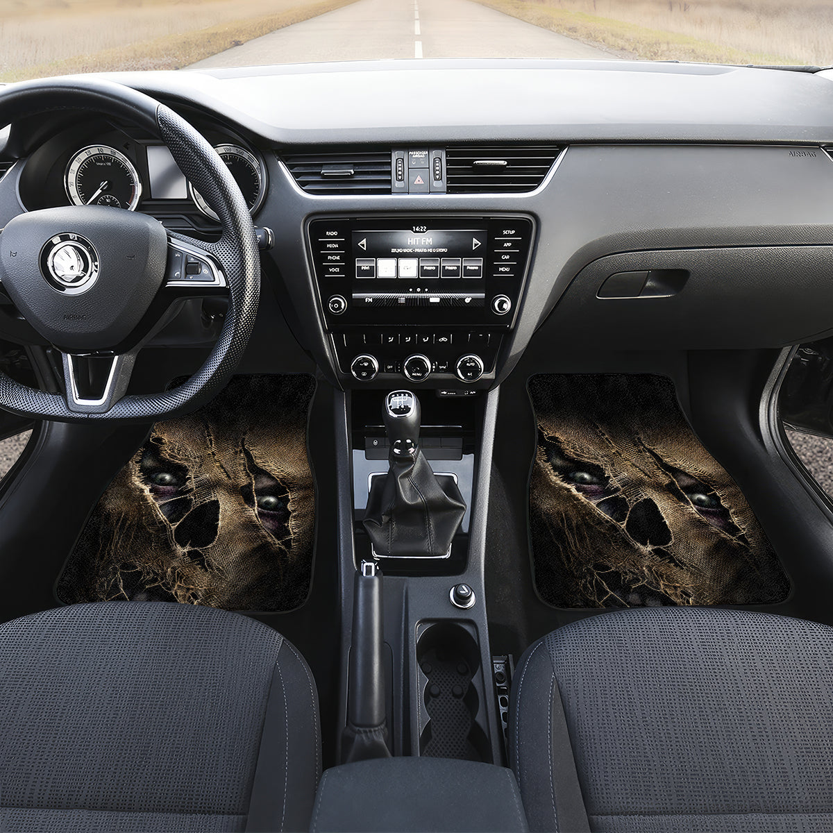 Skull Car Mats Mummy Face Inside - Wonder Print Shop