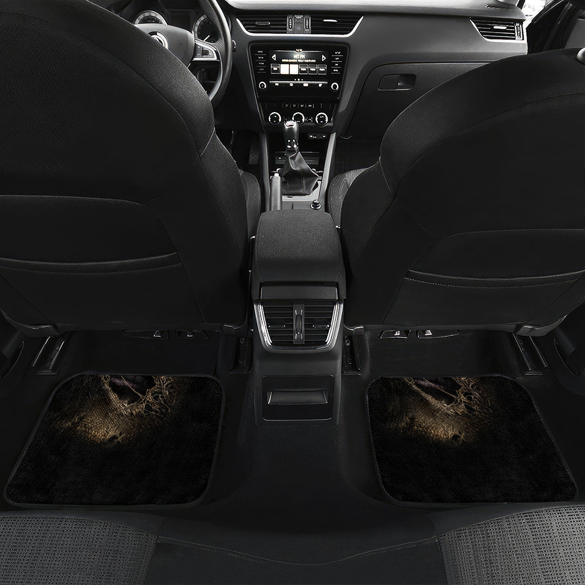 Skull Car Mats Mummy Face Inside - Wonder Print Shop
