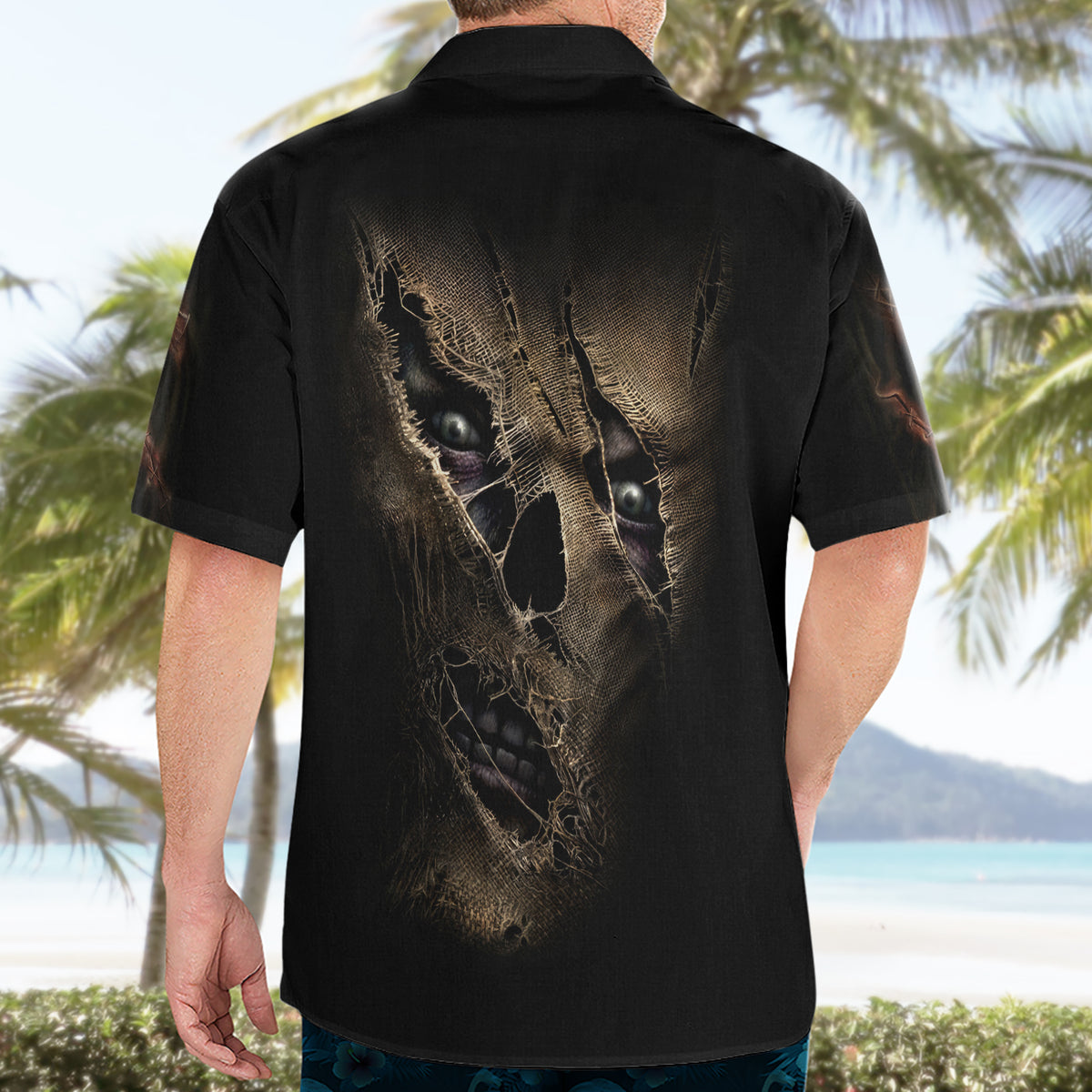 Skull Hawaiian Shirt Mummy Face Inside - Wonder Print Shop