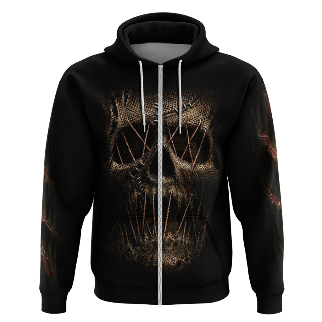 Skull Hoodie Mummy Face Inside - Wonder Print Shop