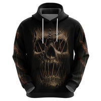 Skull Hoodie Mummy Face Inside - Wonder Print Shop