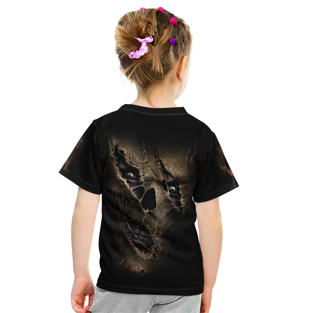 Skull Kid T Shirt Mummy Face Inside - Wonder Print Shop