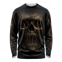 Skull Long Sleeve Shirt Mummy Face Inside - Wonder Print Shop