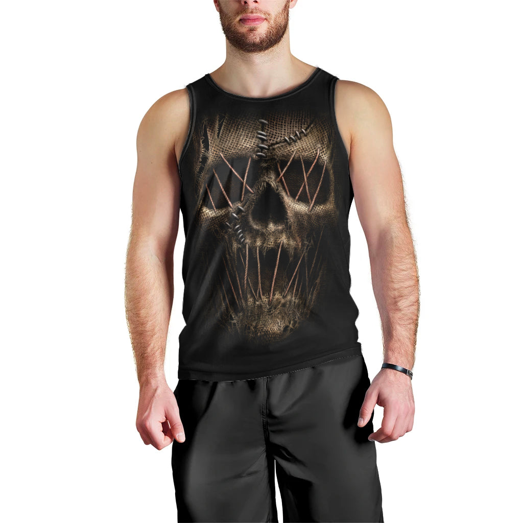 Skull Men Tank Top Mummy Face Inside DT01