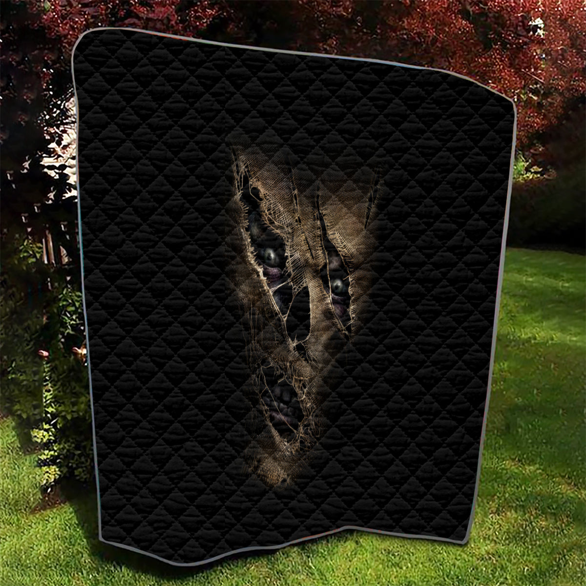 Skull Quilt Mummy Face Inside - Wonder Print Shop