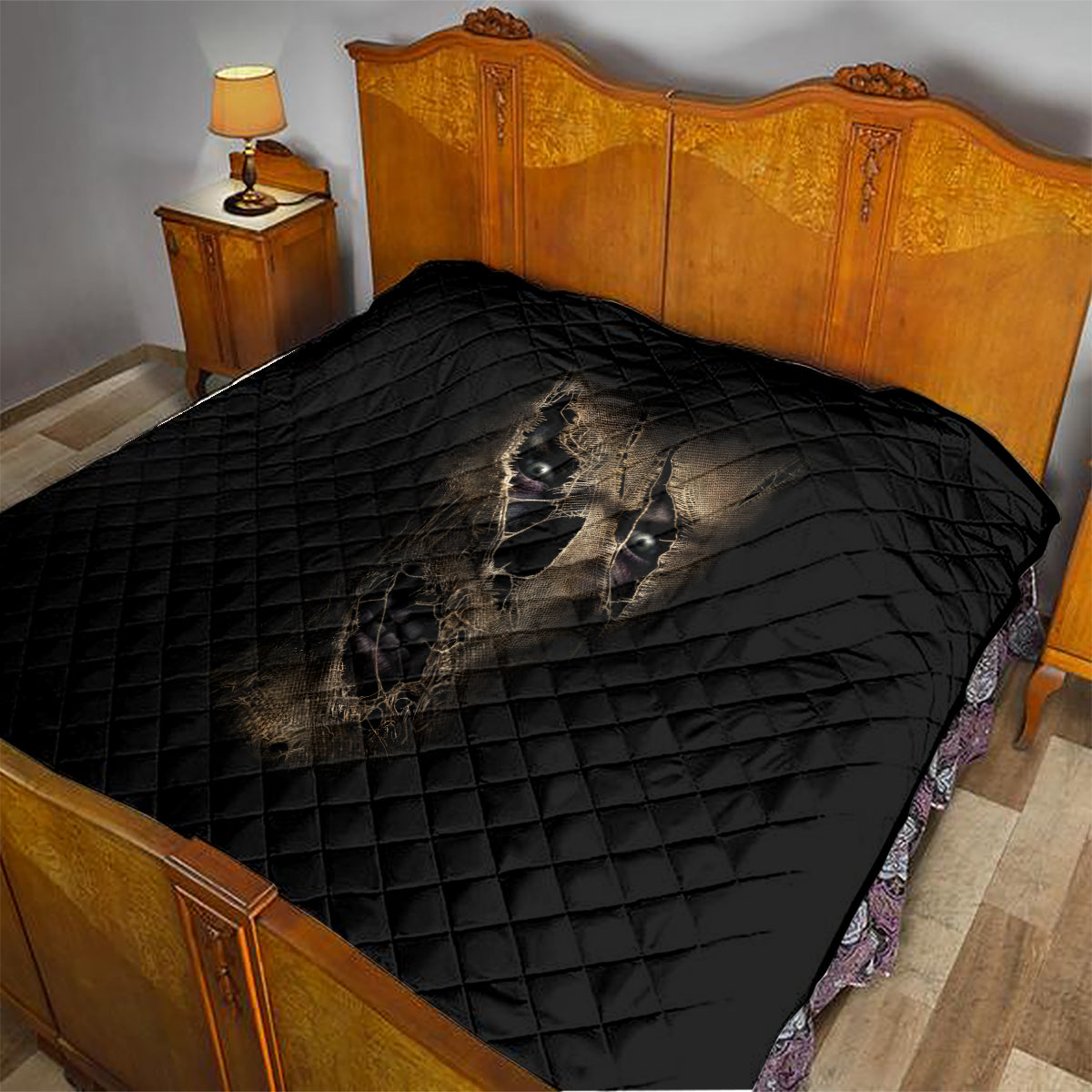 Skull Quilt Mummy Face Inside - Wonder Print Shop