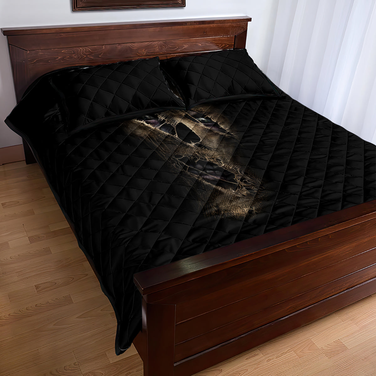 Skull Quilt Bed Set Mummy Face Inside - Wonder Print Shop